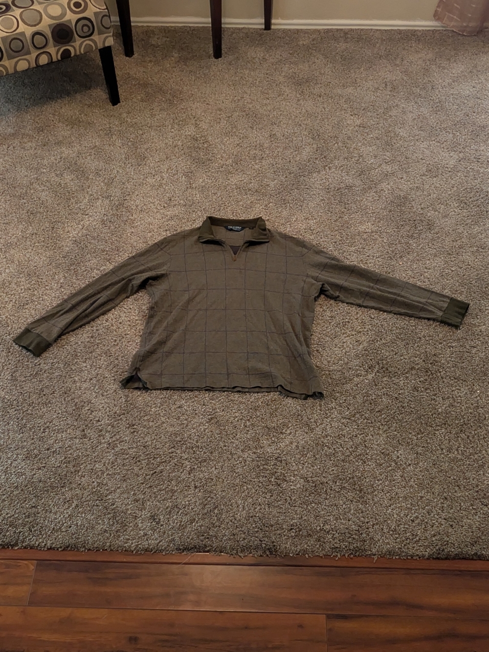 Polo Golf Ralph Lauren 1/4 Zip Sweater Mens XL Olive Green Pima Cotton Alpaca